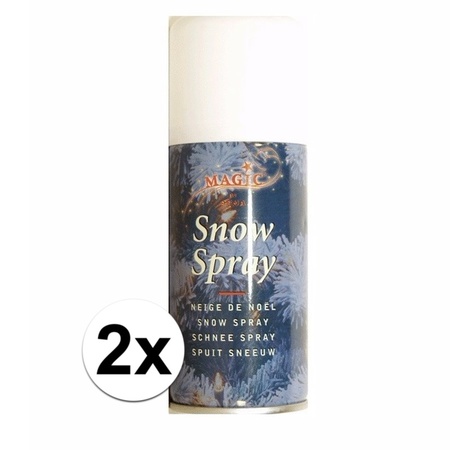 2 Sneeuwspray spuitbussen 150 ml
