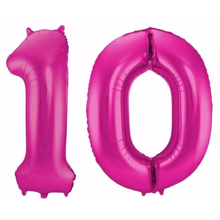 Folie ballon 10 jaar 86 cm