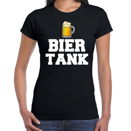 Bier tank drinking t-shirt black for women