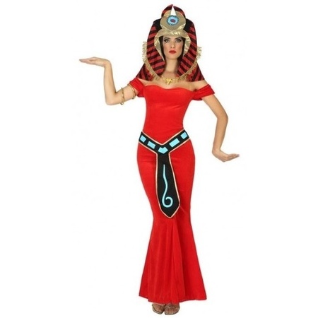 Egyptische farao kostuum/set rood voor dames