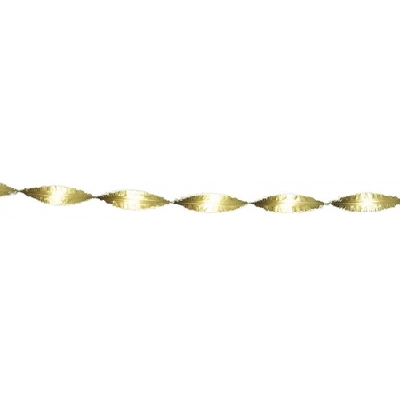 Gouden crepe slingers 24 meter