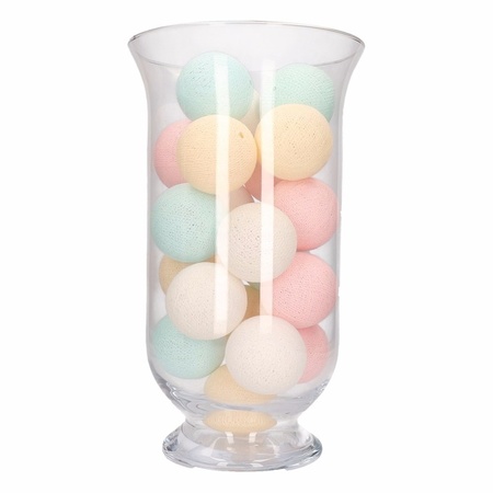 Lichtsnoer met pastel kleuren Cotton Balls 378 cm