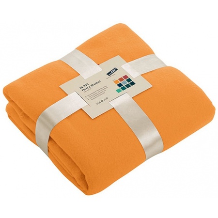 Oranje fleece deken