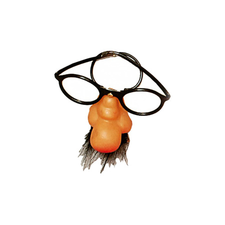 Chaks Fopneus/Fun bril met neus en snor - voor volwassenen - one size
