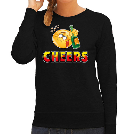 Funny emoticon Cheers sweater for women bla