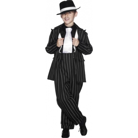 Black gangster costume for boys