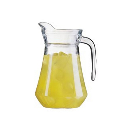 Luminarc schenkkan/waterkan van glas 1.6 liter met 6x waterglazen van 240 ml