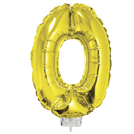 Folie ballonnen cijfer 10 goud 41 cm