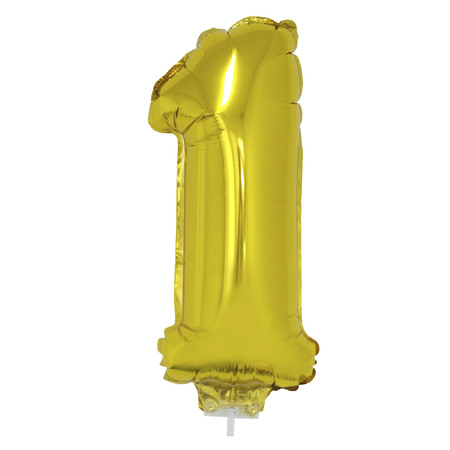 Folie ballonnen cijfer 12 goud 41 cm