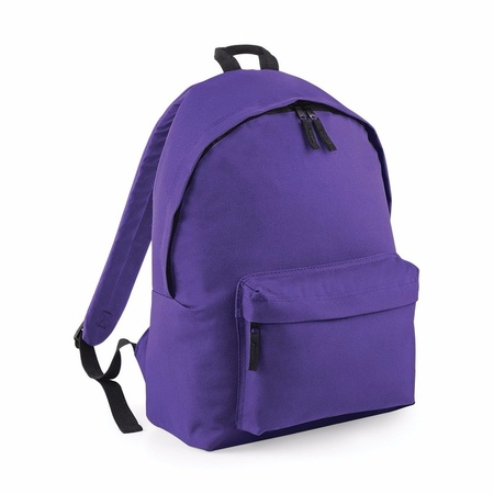 Purple fashion backpack with front pocket 18 liters