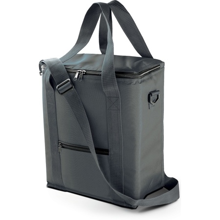 Vertical cube cooler bag grey 30 x 36 cm