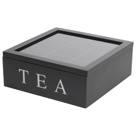 Wooden tea box 9 compartiments 23 cm