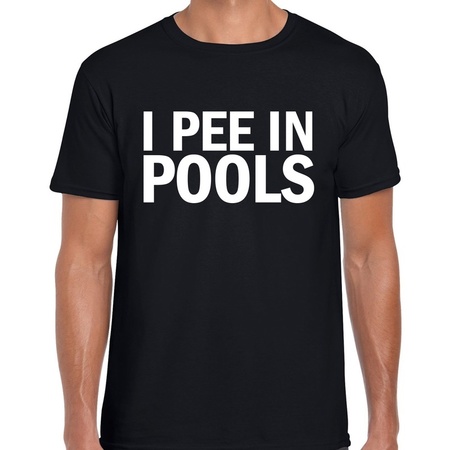 Fout I pee in pools t-shirt zwart voor heren