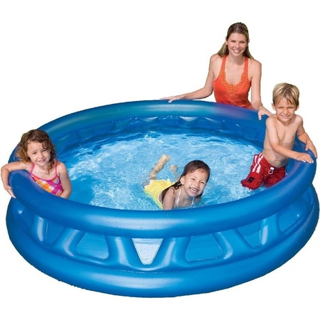 Intex round inflatable swimming pool 188 cm blue