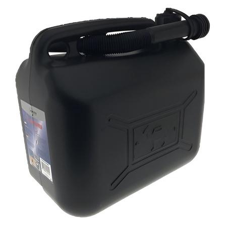 Jerrycan - kunststof - voor brandstof - 10 liter - zwart