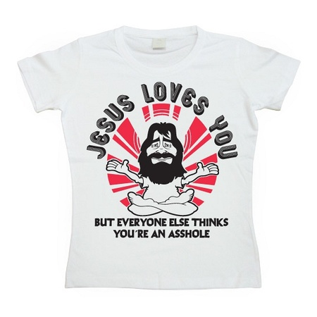 Funny shirt Jesus Loves You dames