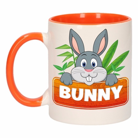 Bunny mug orange / white 300 ml