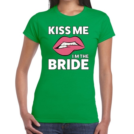 Aanklager Visser vertegenwoordiger Kiss me i am the bride groen fun-t shirt voor dames bestellen? |  Shoppartners.nl