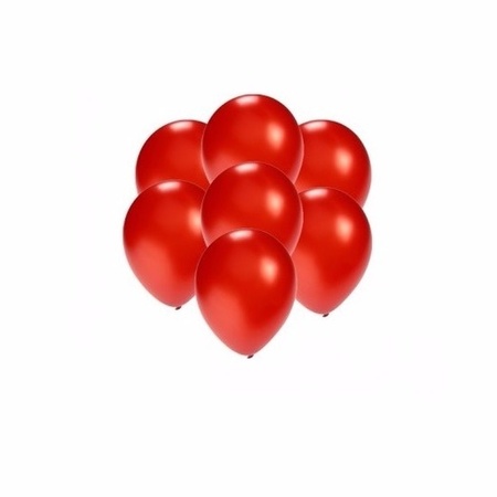 100x Mini ballonnen rood metallic