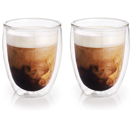 Koffiekopjes/theeglazen - 2x stuks - 300 ml - Barista - Dubbelwandige glazen