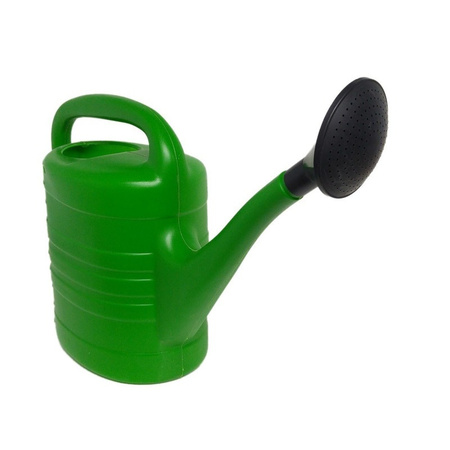 Plastic gieter met sproeikop 5 liter groen