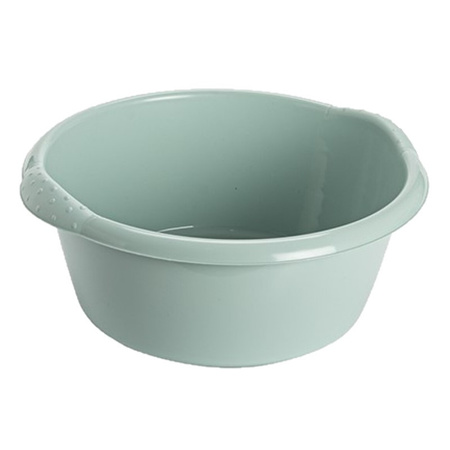 Plastic wash tub round 15 liter soft mintgreen