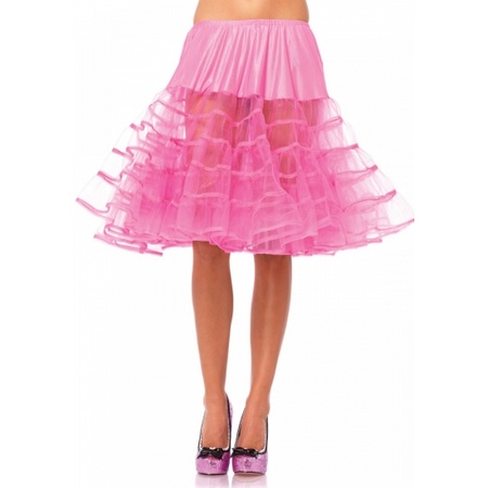 Long fuchsia pink petticoat for ladies