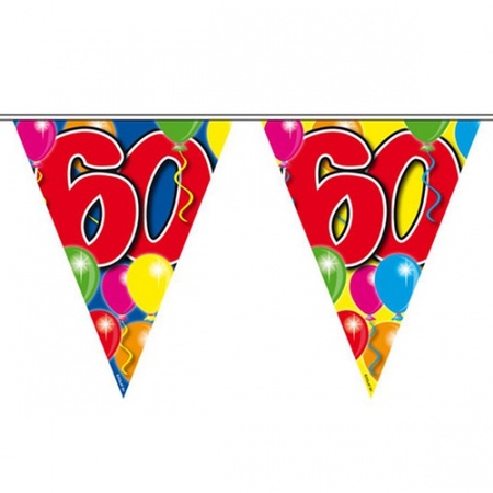 Flagline 60 years 10 meters birthday party deco