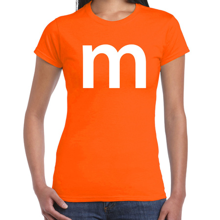 Ongemak smog twist Letter M verkleed/ carnaval t-shirt oranje voor dames bestellen? |  Shoppartners.nl
