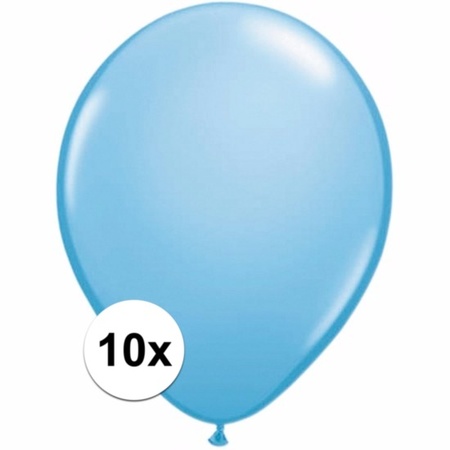 20x Helium balloons blue / light blue boy birth + tank