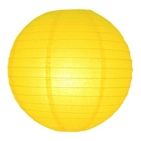 Gele lampion rond 25 cm