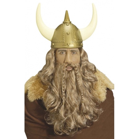 Viking pruik en baardset