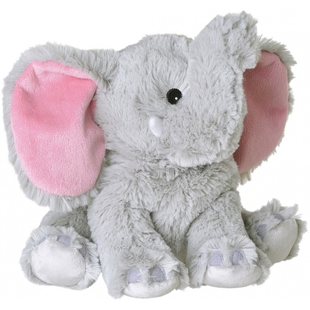 Grijze olifanten heatpack/coldpack knuffels 29 cm knuffeldieren