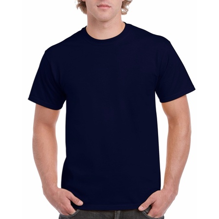 Voordelig navy blauw T-shirt voor volwassenen