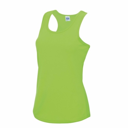 Sport singlet for women neon green