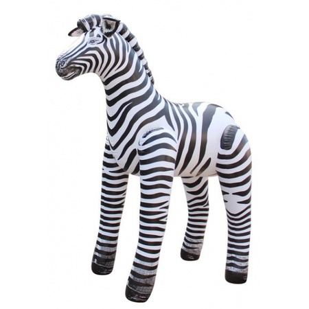 Opblaas zebra zwart/wit gestreept 81 cm