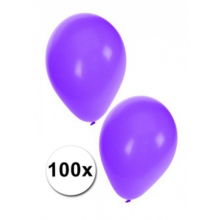 100x Paarse ballonnen