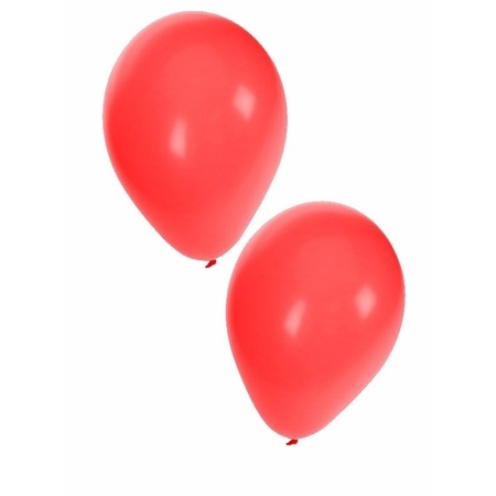 Fan ballonnen rood/wit/blauw 30 stuks