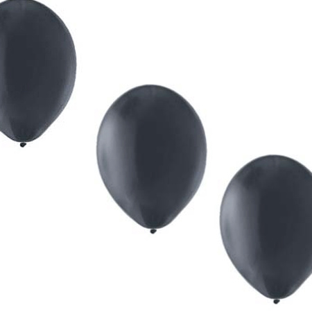 50x zwarte en roze ballonnen