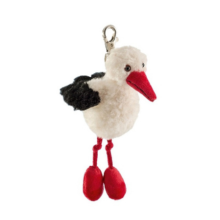 Plush stork Dudu keychain 10 cm