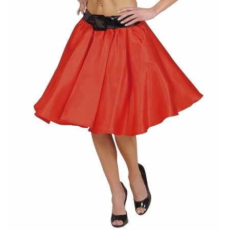 Red fifties skirt with petticoat for women