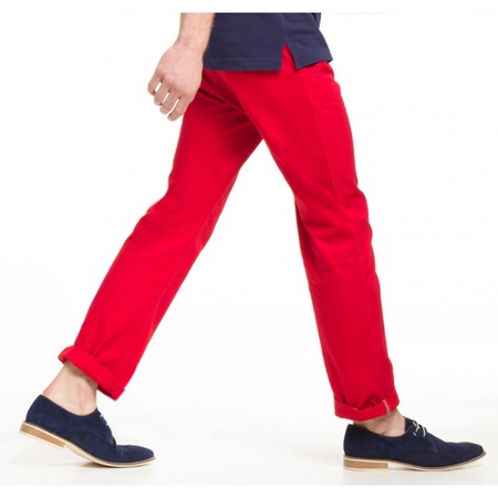 Rode casual pantalon voor heren