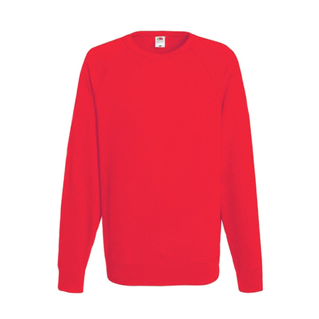 Sweater / sweatshirt trui rood met ronde hals en raglan mouwen voor mannen