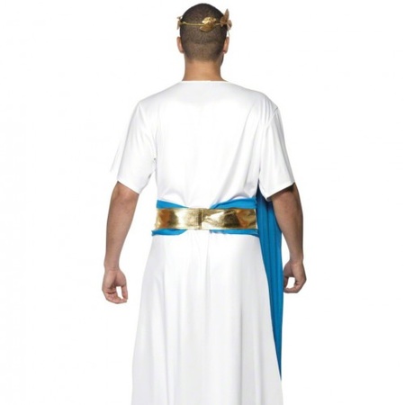 Romeins kostuum heren blauw/ wit