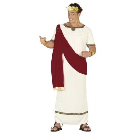Romeinse keizer carnaval kostuum rood en wit