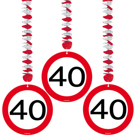 Traffic sign 40 year decoration package XL
