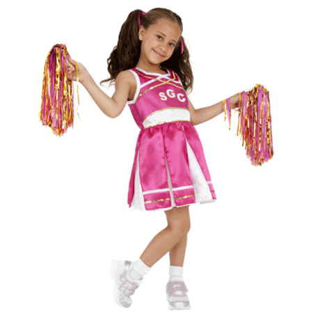Roze cheerleader pakje voor meisjes
