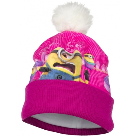 Minion pink hat with fleece