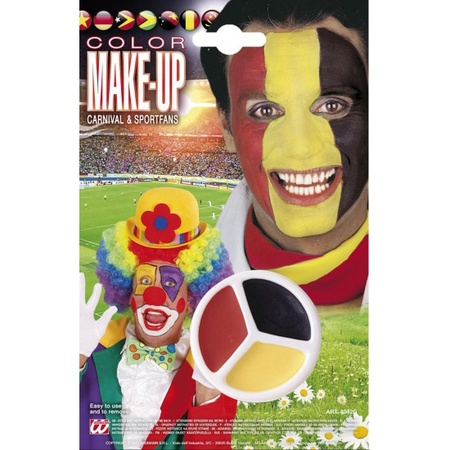 Make up set face - red/yellow/black - Supporters Belgium and Germany