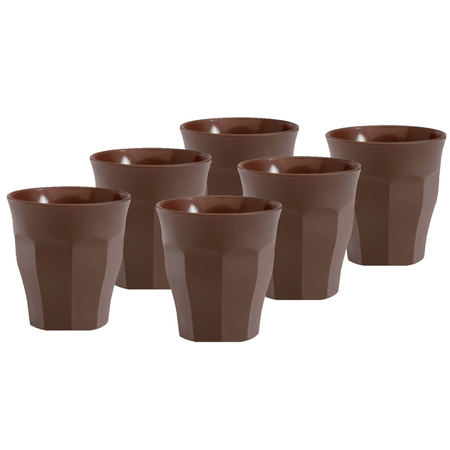 Set van 18x stuks koffie/espresso glazen bruin 90 ml Picardie